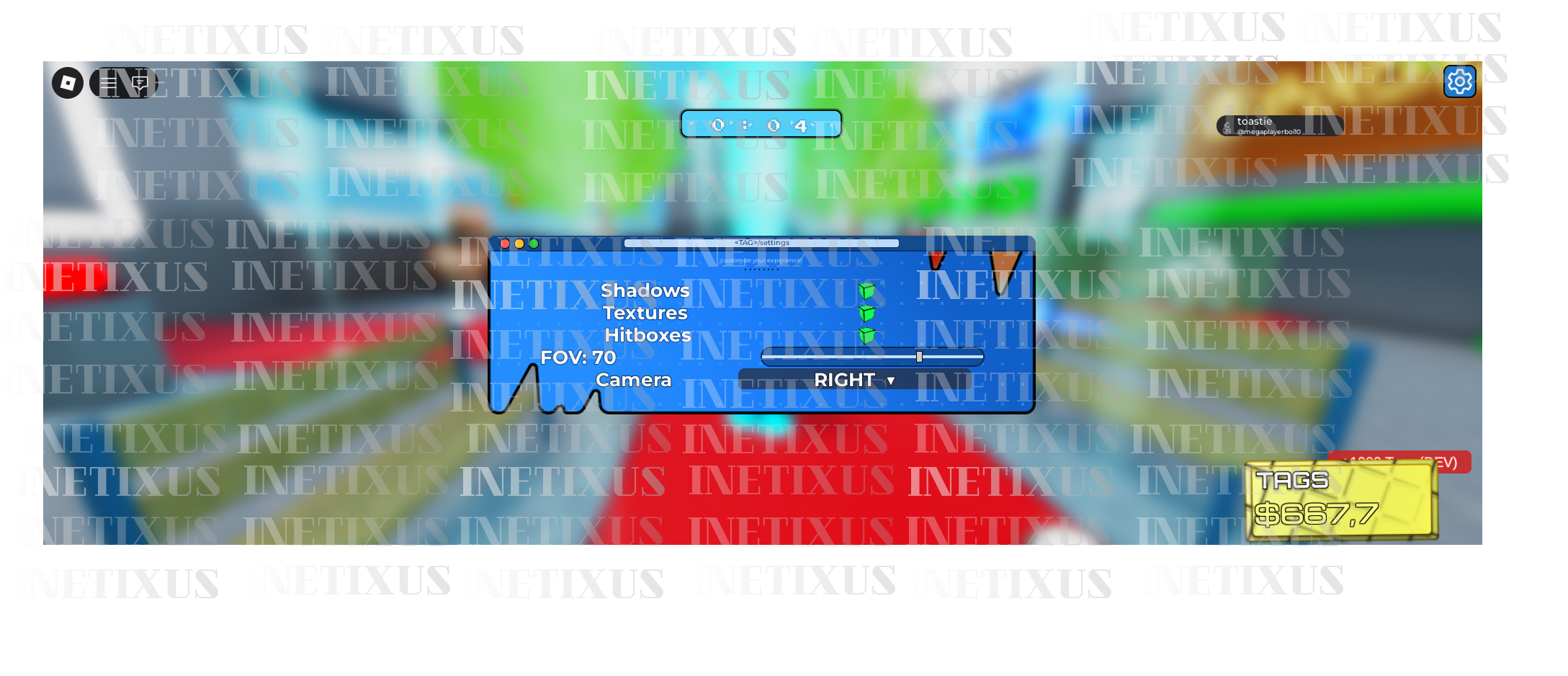 Roblox settings interface for the voting system project